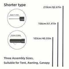 Adjustable Tent Poles Outdoor Canopy Support Rods