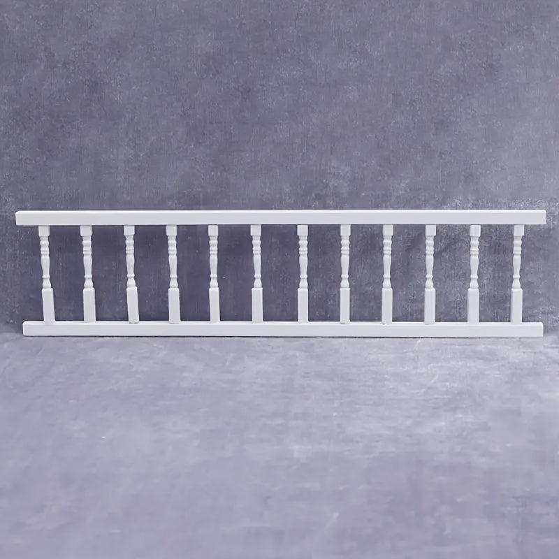 Wooden Dollhouse Balcony Rail Outdoor Scene Decor Classic Finish