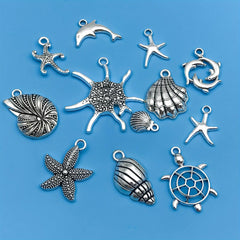 Ocean Animal Charms Pendants Set for DIY Necklace