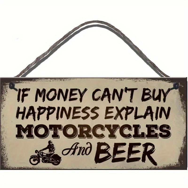 Beer Motorcycle Enthusiast Garage Sign Retro Dad Grandpa Gift For Him