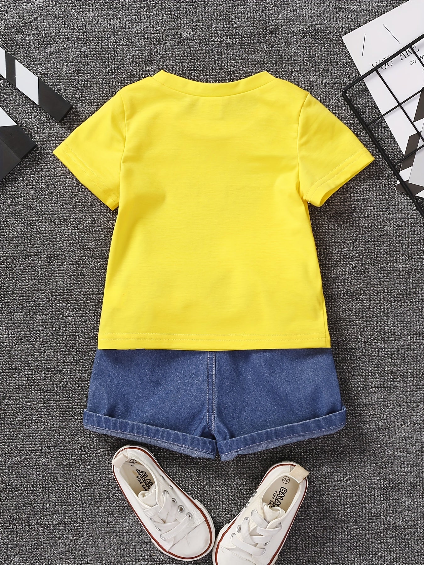 Boys Dinosaur T-Shirt & Denim Shorts Set