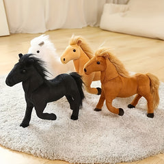 Horse Plush Toy Simulation Pony Doll Soft Stuffed Animal Doll Toy