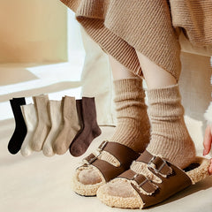 3 Pairs Soft Mid Tube Socks Women's Stockings