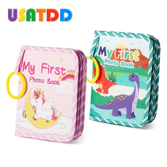USATDD Baby Soft Cloth Album with Mirror Personalized Family & Friends Collage