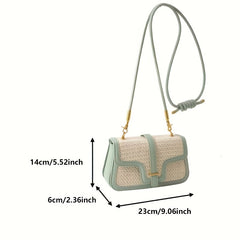 Straw Woven Crossbody Bag Beach Shoulder Handbag & Purse