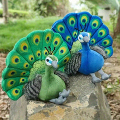 Green PeaRooster Plush Doll for Home Decor