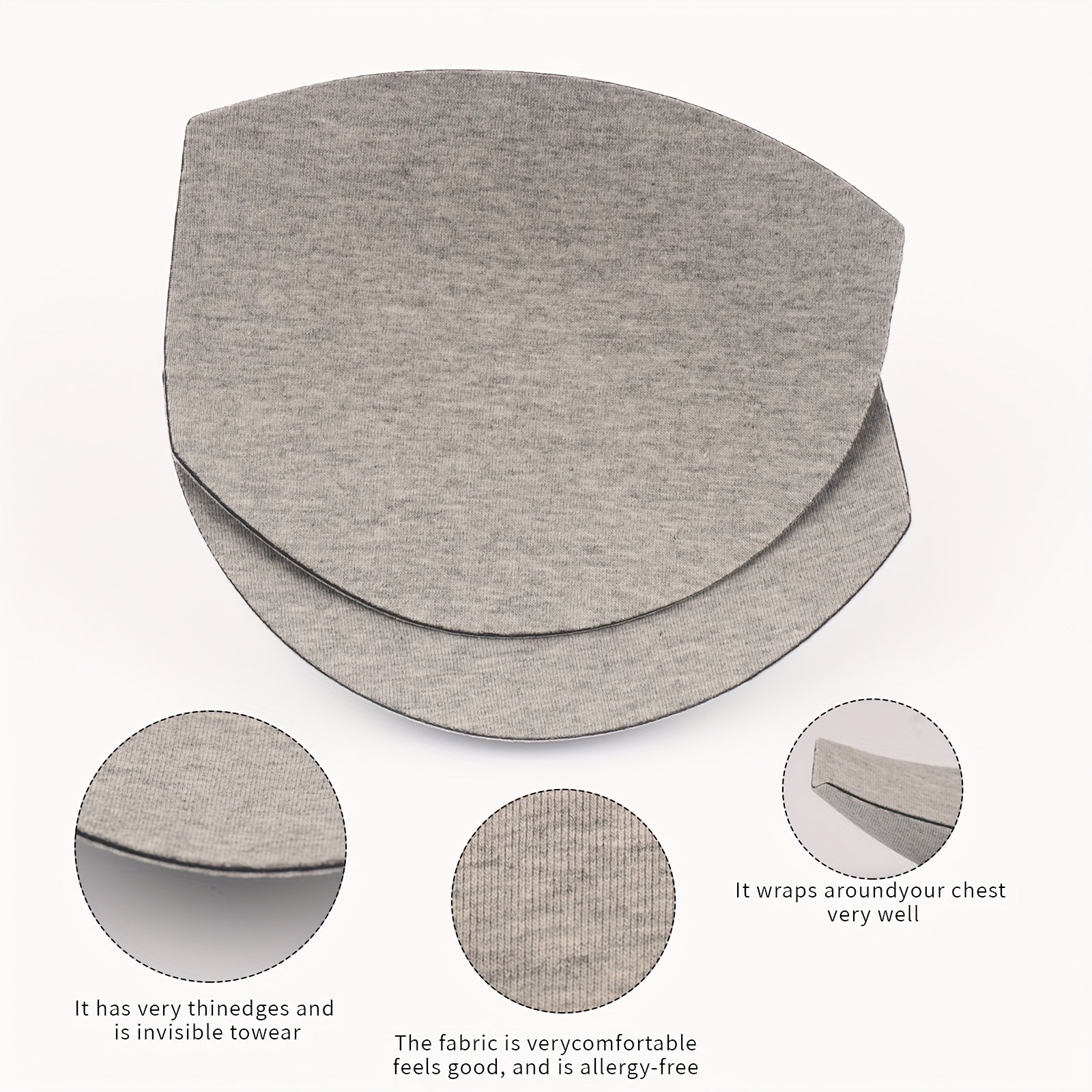 3 Pairs Bra Insert Pads Invisible Anti convex Chest Enhancer Pads