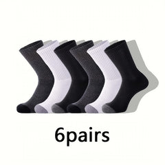Men's Casual Sports Crew Socks 12 Pairs Gray