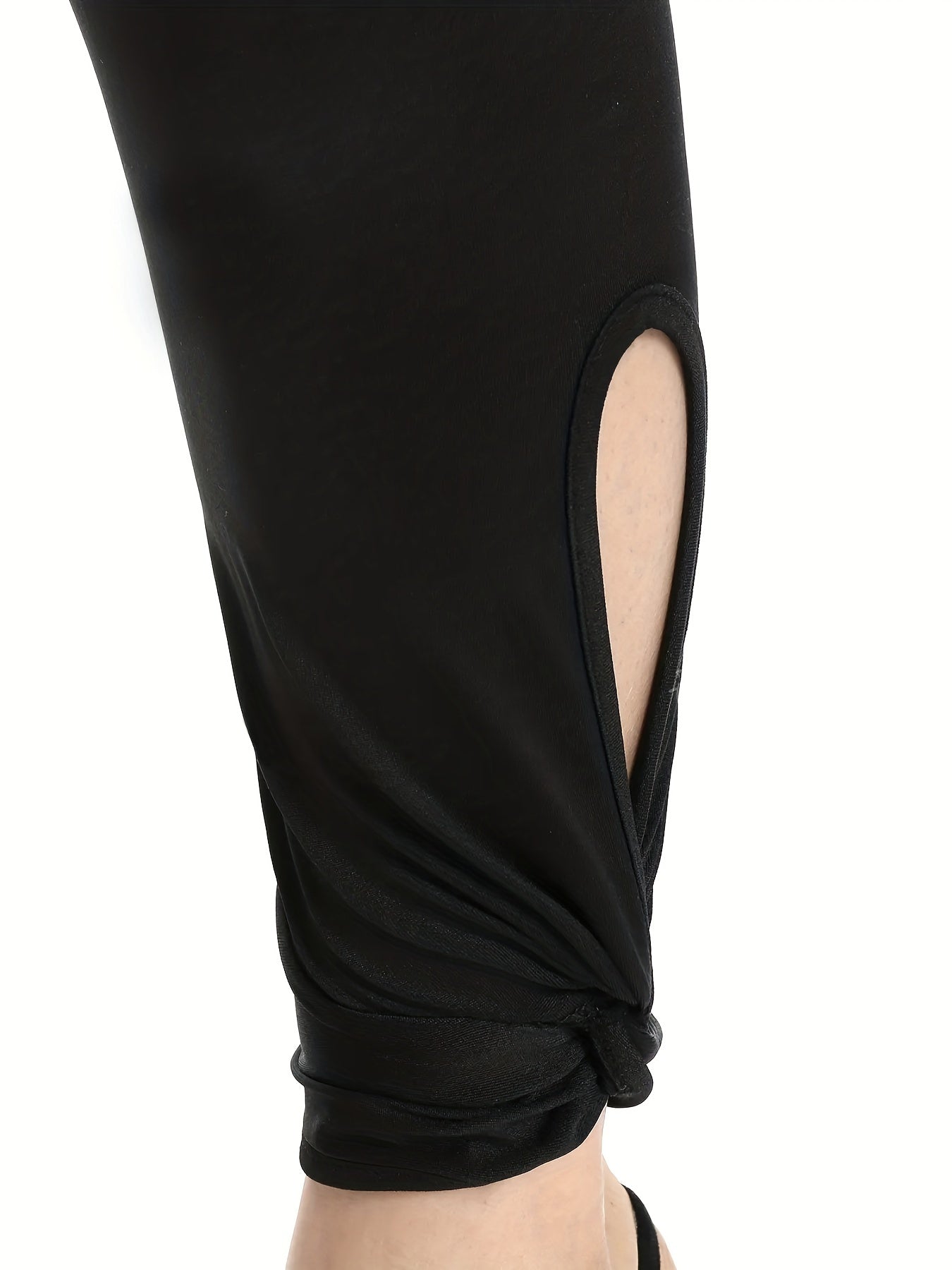  High Rise Elastic Cut Out Casual Pants