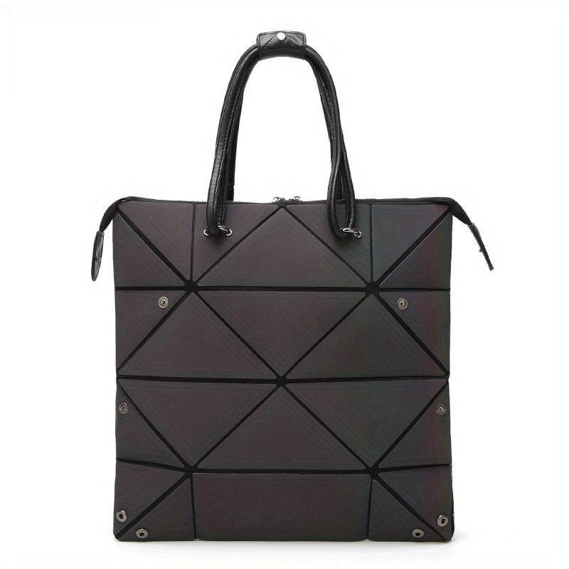 Geometric Pattern Satchel Bag All Match Handbag Portable Bag For Shopping