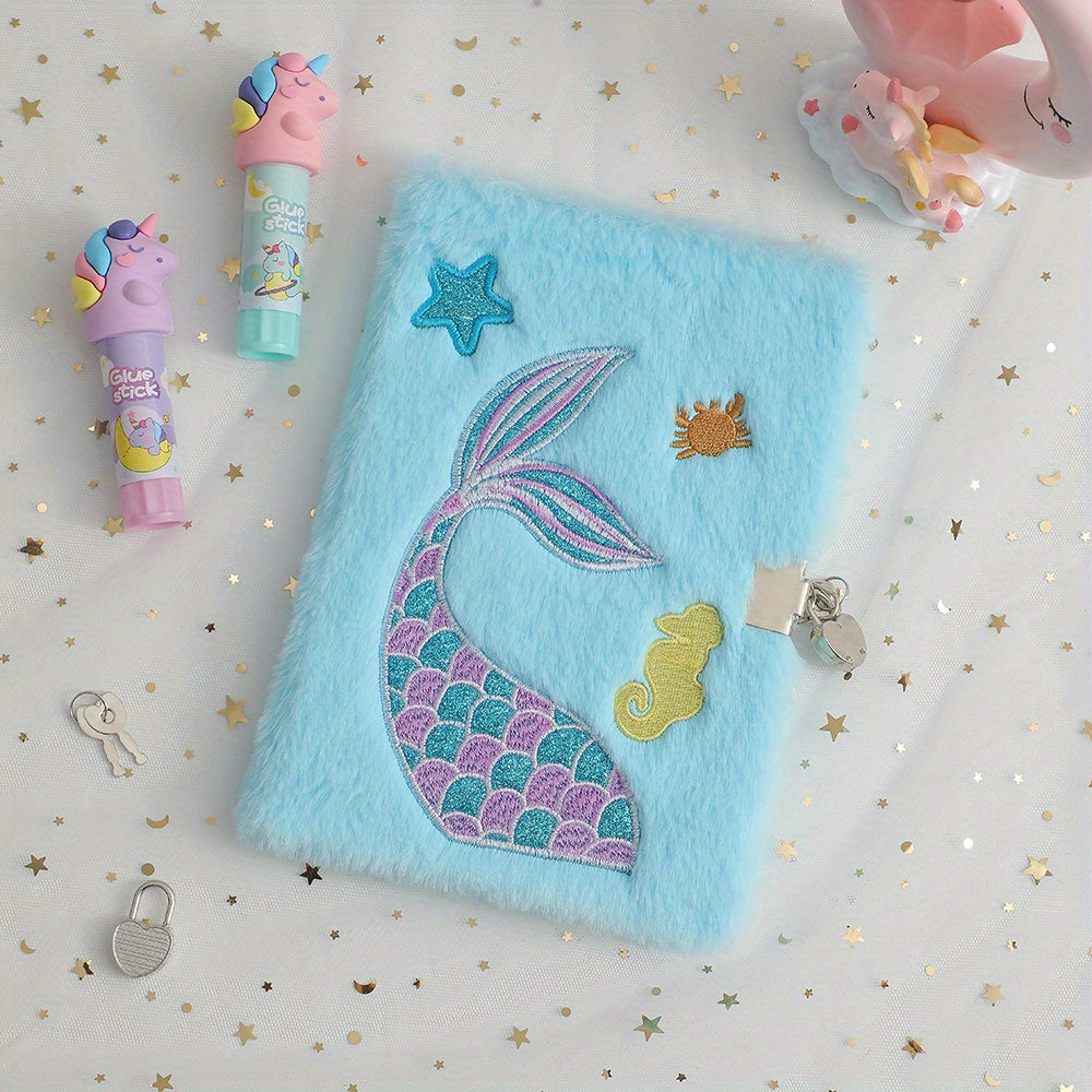 Mermaid Tail Notebook Soft Plush & Colorful