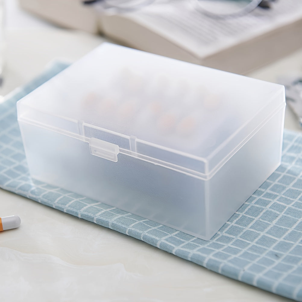 Mini Plastic Translucent Storage Box for Jewelry Dustproof Durable