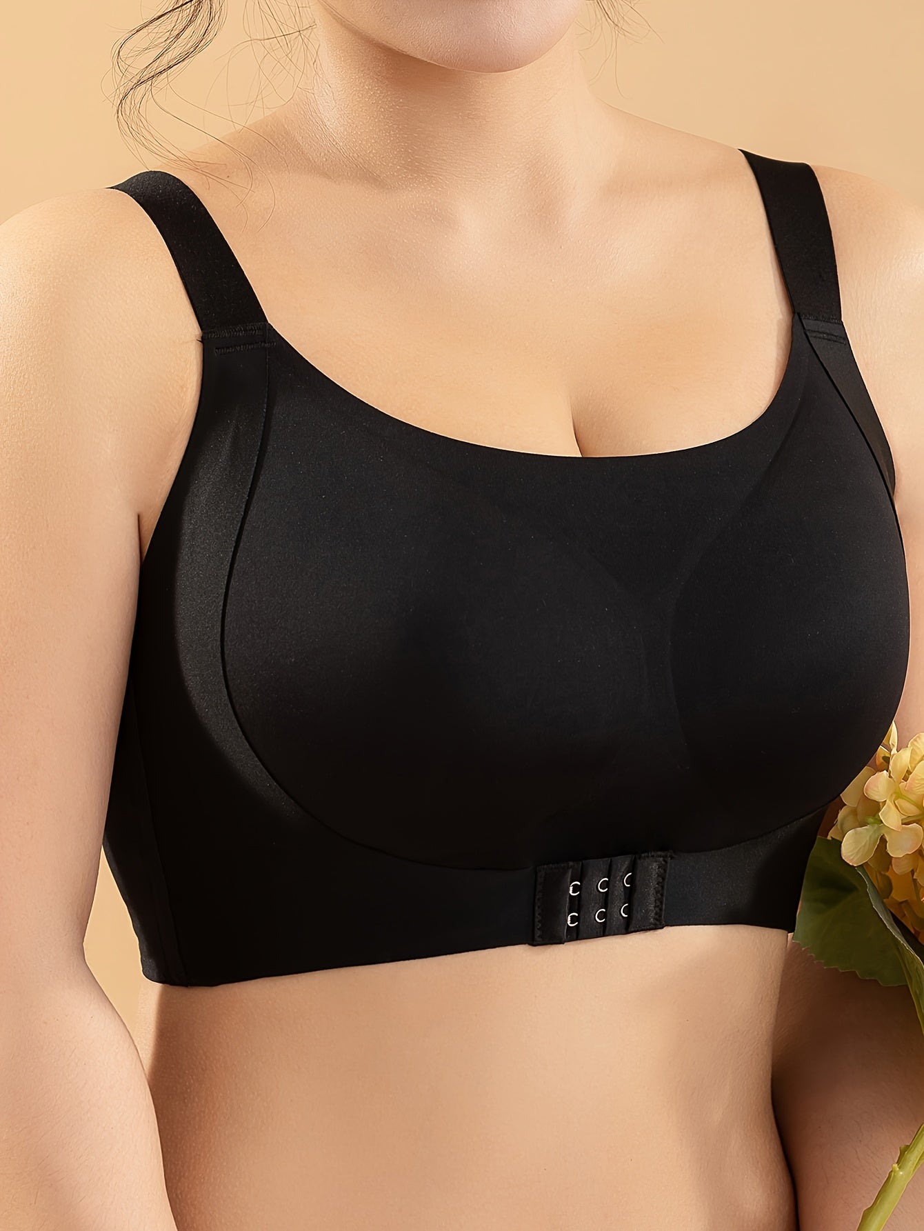Wireless Front Buckle Bra Comfy & Breathable Women's Lingerie