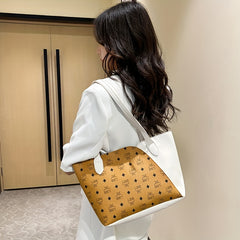 Vintage Printed Tote Bag Zipper Shoulder Bag Sweet Girl's
