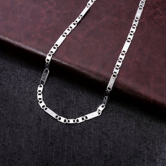 Men's Oval Shield Necklace Boys Hip Hop Chain