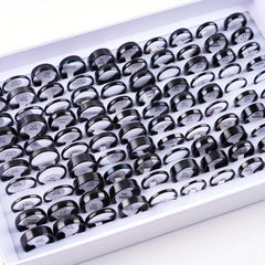 20Pcs Multicolor Stainless Steel Rings For Men Couples Party