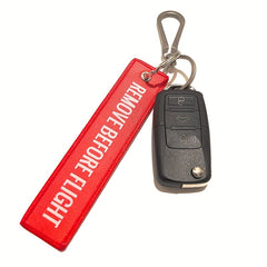 3pcs Set Aviation Remove Before Flight Memorial Key Embroidery Pendant Keychain