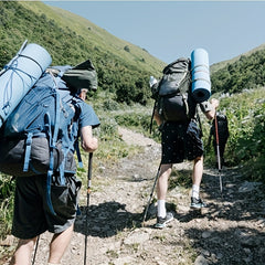 Aluminum Three-section Hiking Stick Straight Handle Trekking Pole