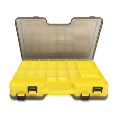 Double Sided Tool Storage Box With Grids & Handles Plastic Small Parts Organizer
