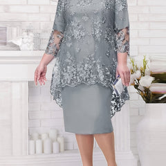  Formal Dress Women's Plus Floral Jacquard Mesh Fit Wedding