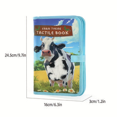Interactive Farm Animal Touch Book Sensory Learning Toy for Youngsters