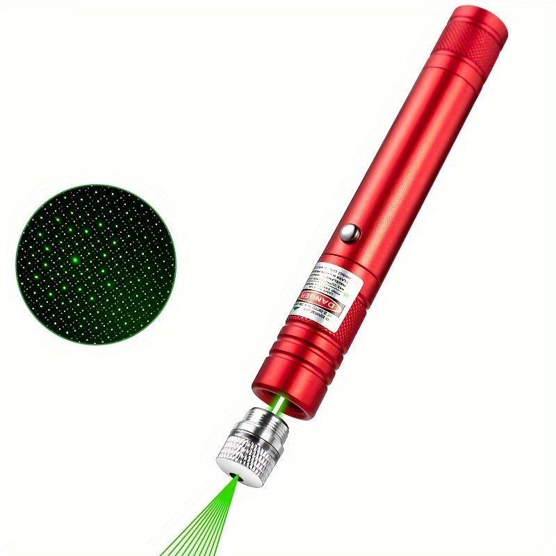 Rechargeable Green Laser Pointer Flashlight USB Bright Indicator Pen