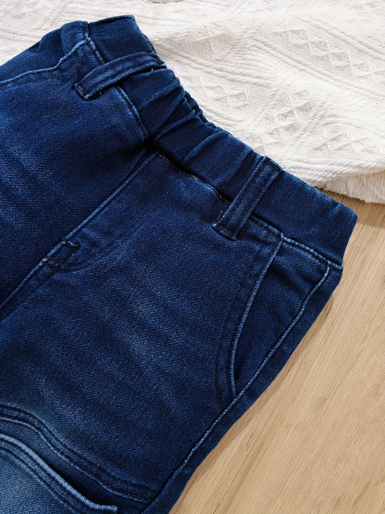 Boys Stretch Denim Long Pants Spring Autumn Outdoor