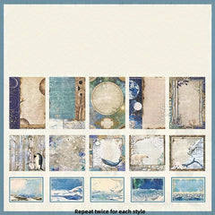 30pcs Retro Journal Decorative Base Layer Paper Pack