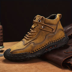 Men's Lace up Boots Casual Stitch Detail Walking Shoes
