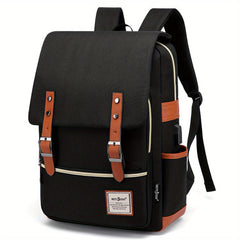 Vintage Laptop Backpack w/ USB Port Tear Resistant Business Travel