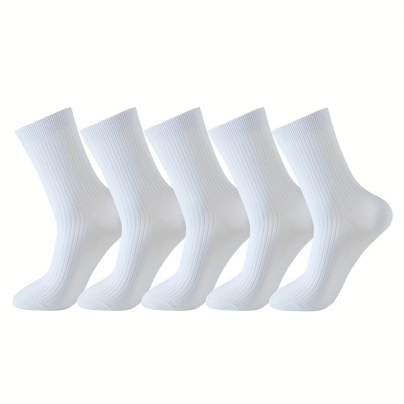15 Pairs Solid Socks Breathable & Comfy All-match Women's Stockings Hosiery