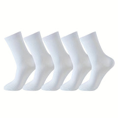15 Pairs Solid Socks Breathable & Comfy All-match Women's Stockings Hosiery