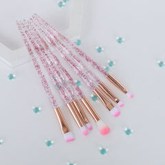 Crystal Handle Makeup Brushes Set 7pcs