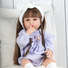 22inch Toy Doll Clothes Removable Soft Rubber Doll Can Be Bathed