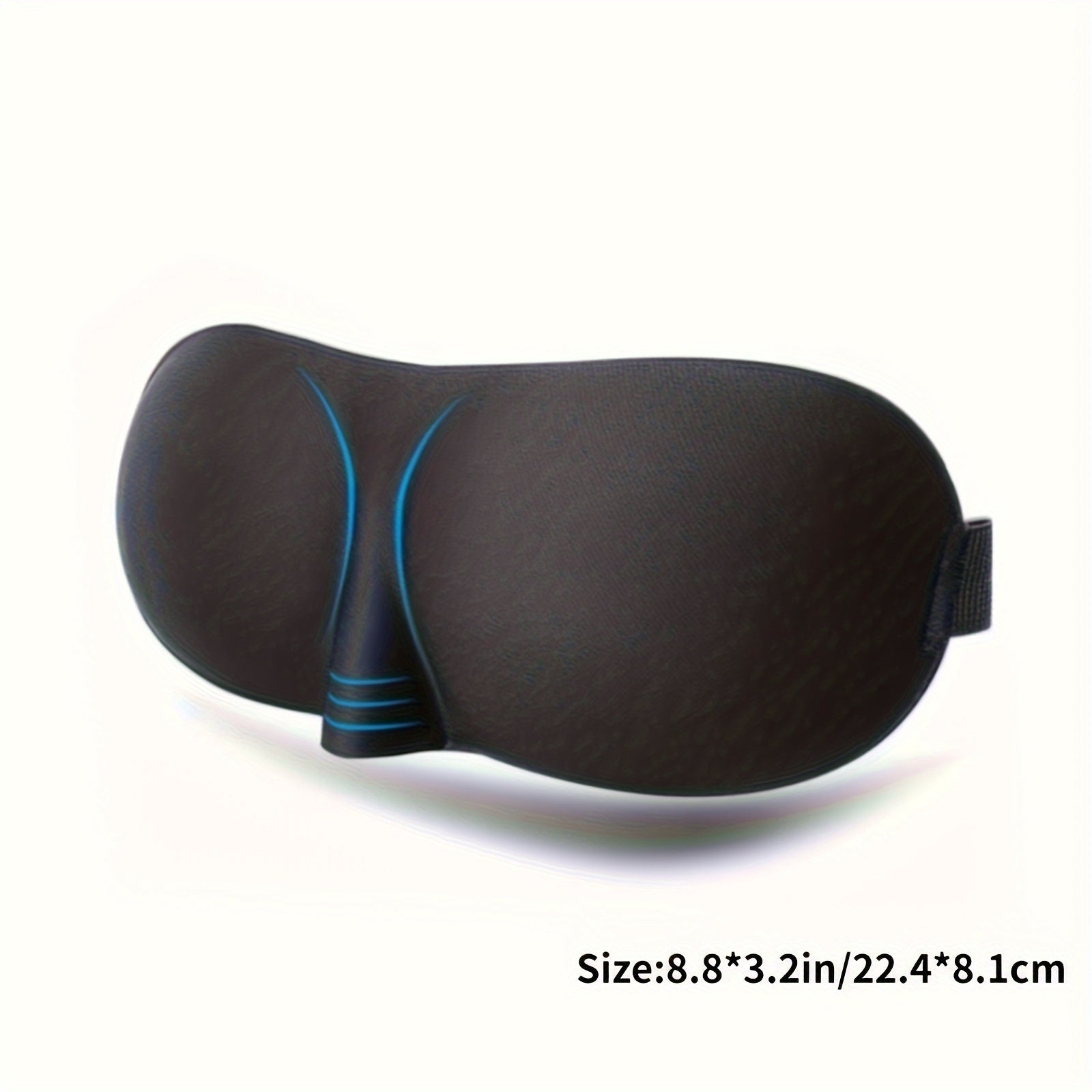 Blackout Sleep Eye Mask 3D Contoured Blindfold Adjustable Strap