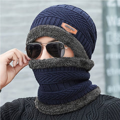 Men's Winter Woolen Hat, Thickened & Warm, Knitted Cap for Outdoor Activities