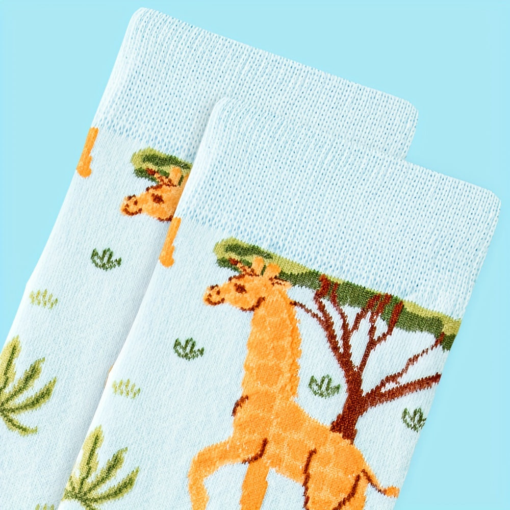 Giraffe Print Socks Women's Mid Tube Stockings