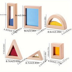 23pcs Acrylic Sensory Building Blocks Transparent Smooth Touch Exploration Toy