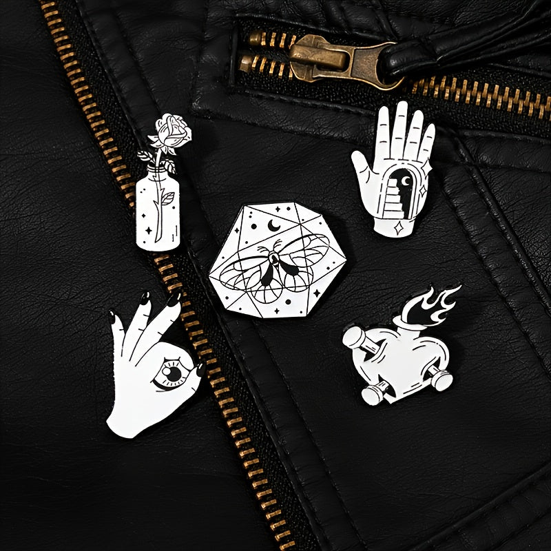 Gesture Pattern Zinc Alloy Pin