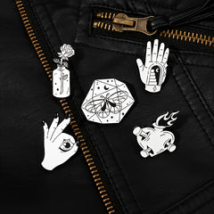 Gesture Pattern Zinc Alloy Pin