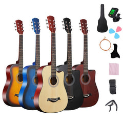 Folk Guitar 38 Inch Basswood Practicing Guitar Boys And Girls Beginners