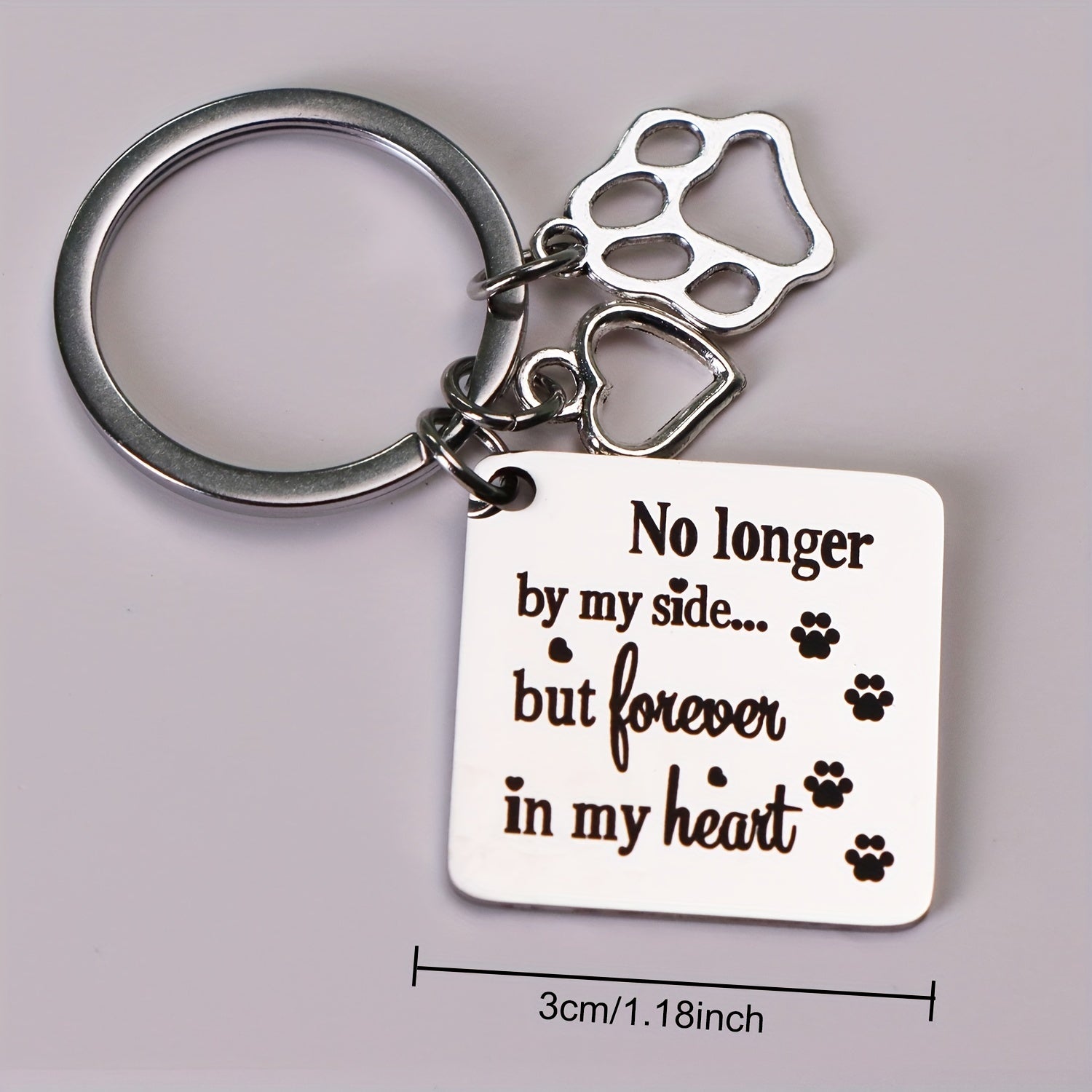 Pet Memorial Keychain for Dog and Cat - Remembrance Gift