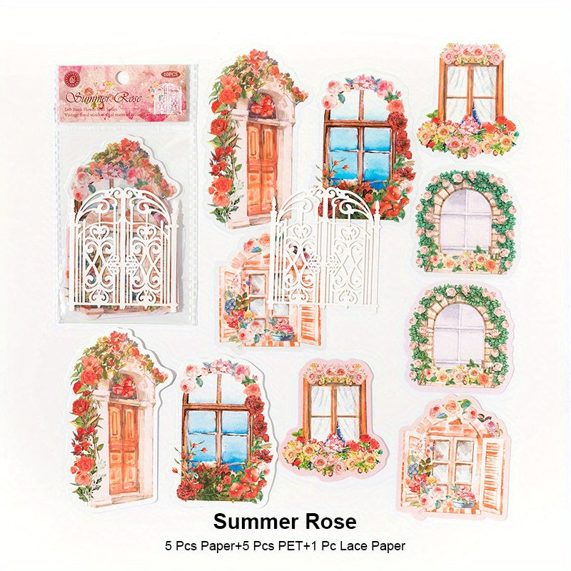 Vintage Scrapbooking Windows Cutouts Paper Journaling Supplies