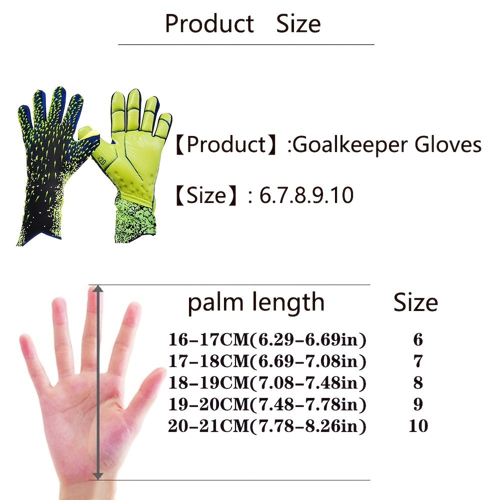 Pro Soccer Goalkeeper Gloves Breathable Comfortable Durable Green