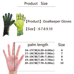 Pro Soccer Goalkeeper Gloves Breathable Comfortable Durable Green