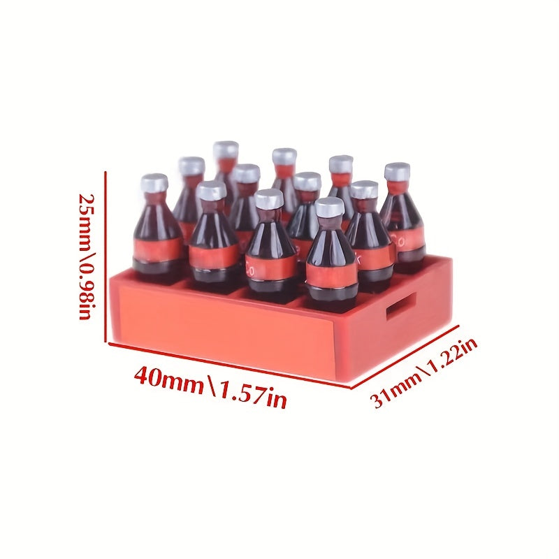 13pcs Mini Soft Drink Basket Food Model Dollhouse Decoration