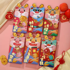 6 12pcs Dragon Year Red Envelope Cartoon 3D Lucky Universal Red Envelope