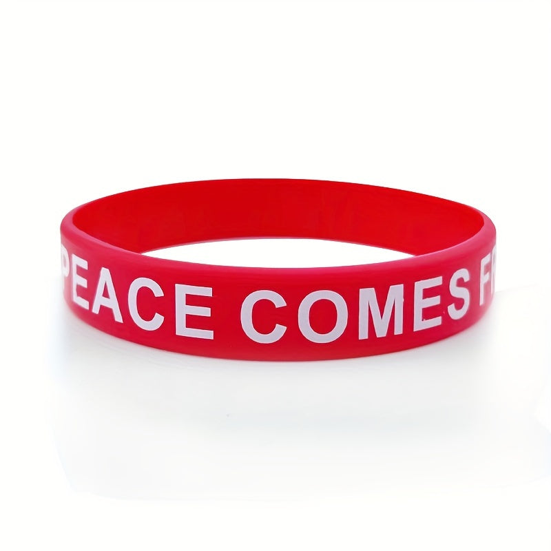 7pcs Inspirational Wristband Bulk Thank You Gift Silicone Bracelet Rubber Band