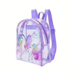 Children's Unicorn PVC Transparent Backpack Kindergarten Schoolbag