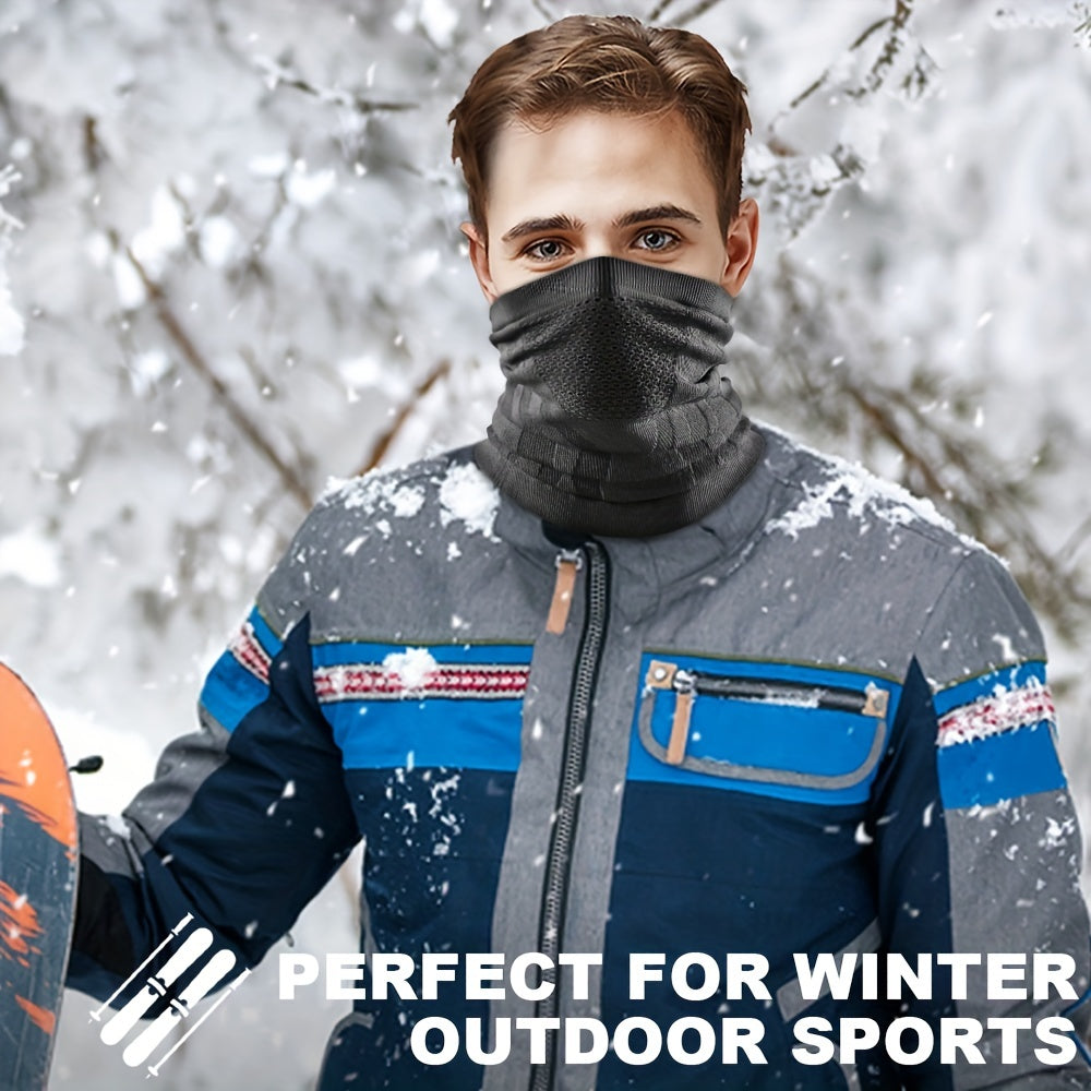 Winter Breathable Thermal Knitted Scarf Faces Cover